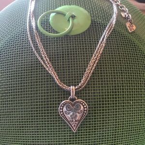 Brighton Three Strand Heart Necklace